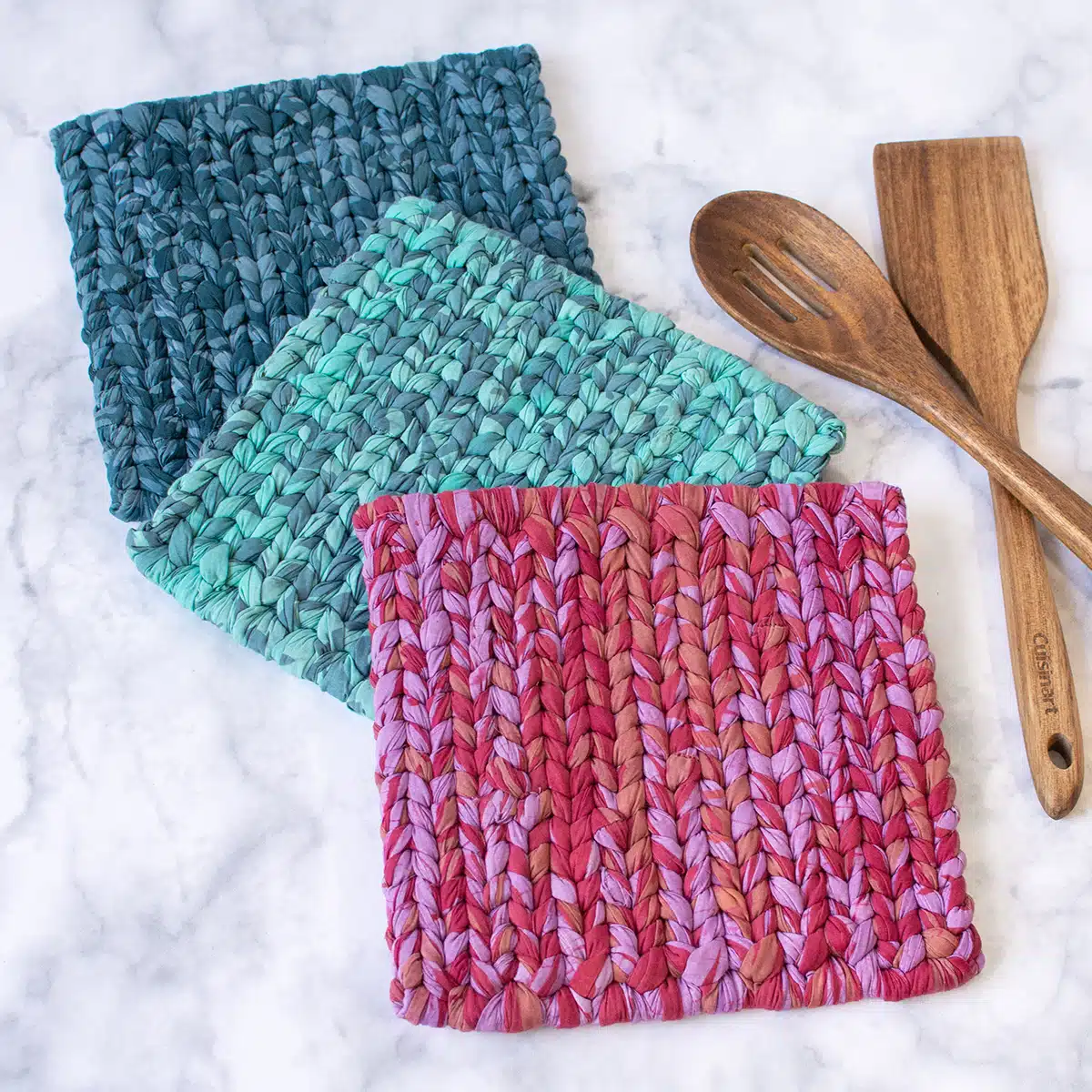 Trivet: Woven - Melon-Organic - Image 3