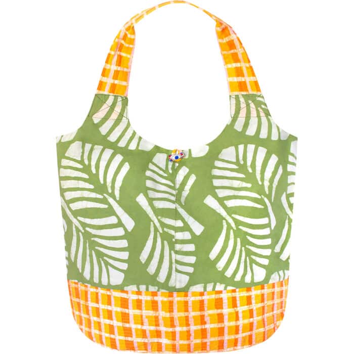 Bucket Bag: Deco Leaf - Olive-Organic