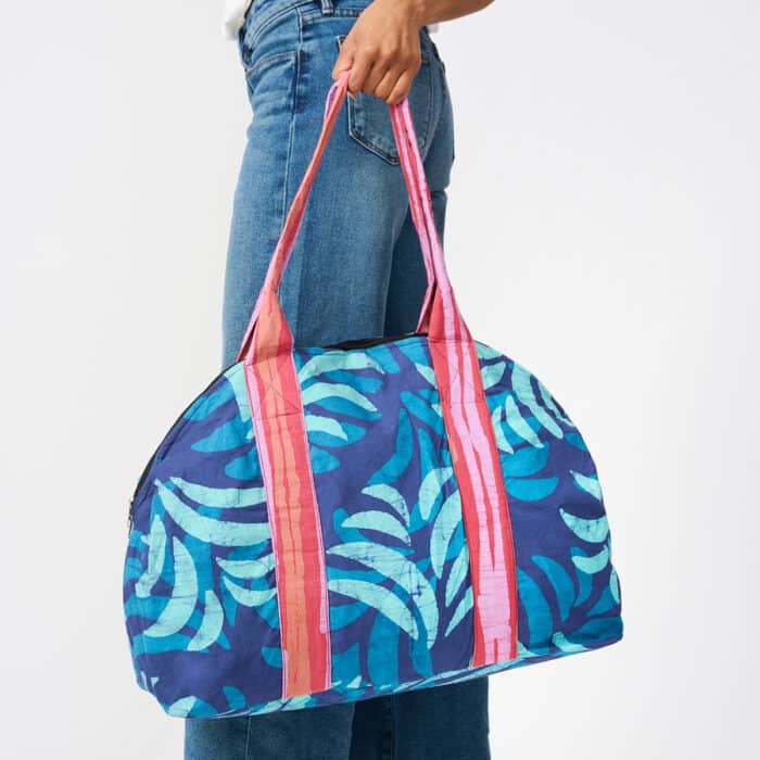 Weekend Bag: Ferns - Navy-Organic
