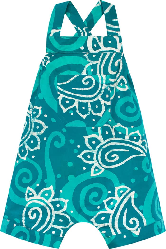 Romper: Paisley - Teal-Organic
