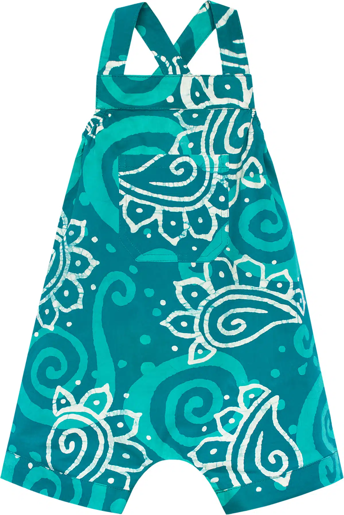 Romper: Paisley - Teal-Organic