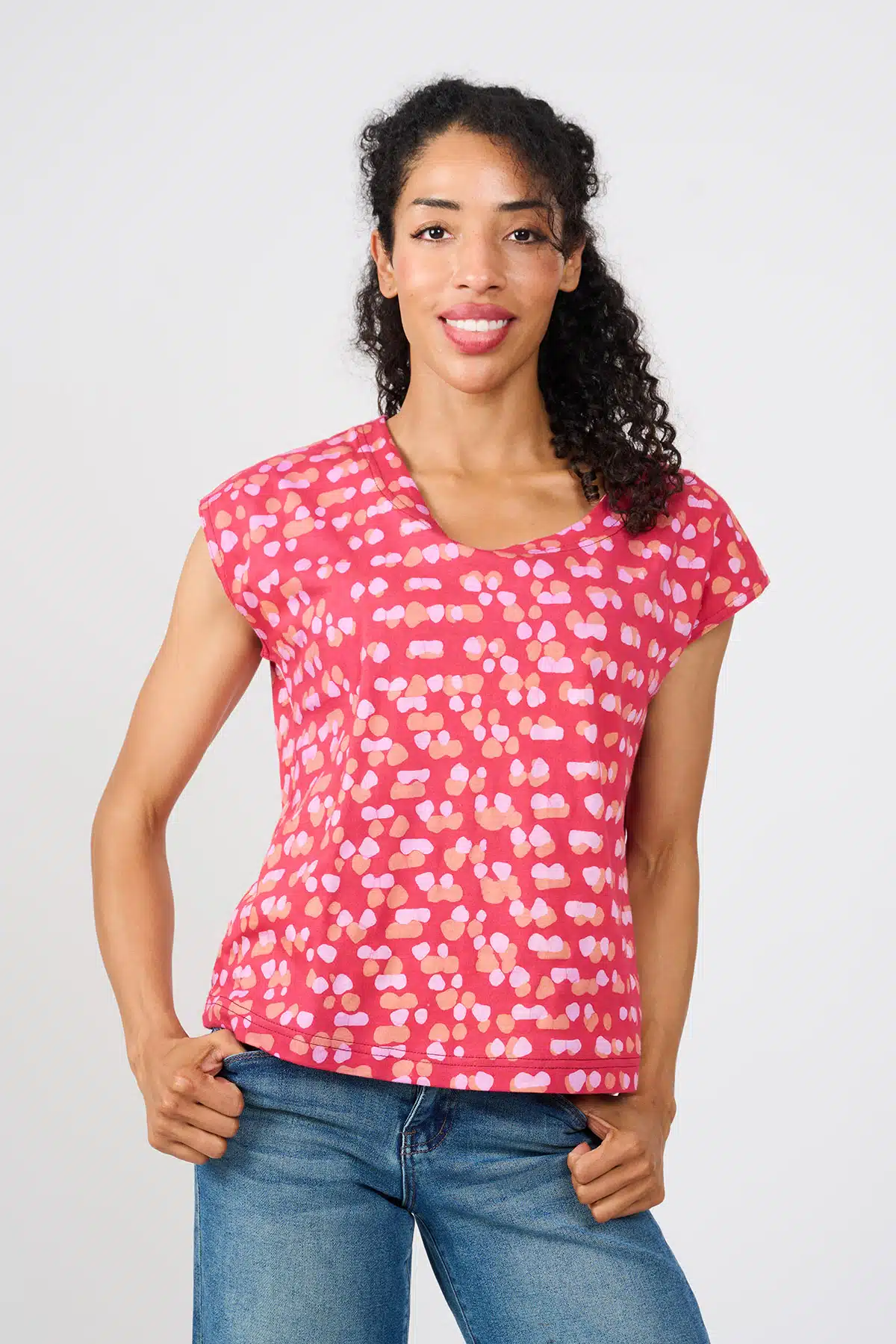 Knit Mesa Top: Code - Melon-Organic - Image 2