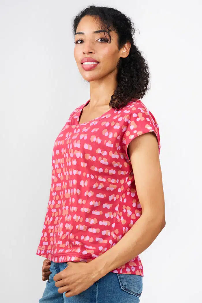 Knit Mesa Top: Code - Melon-Organic