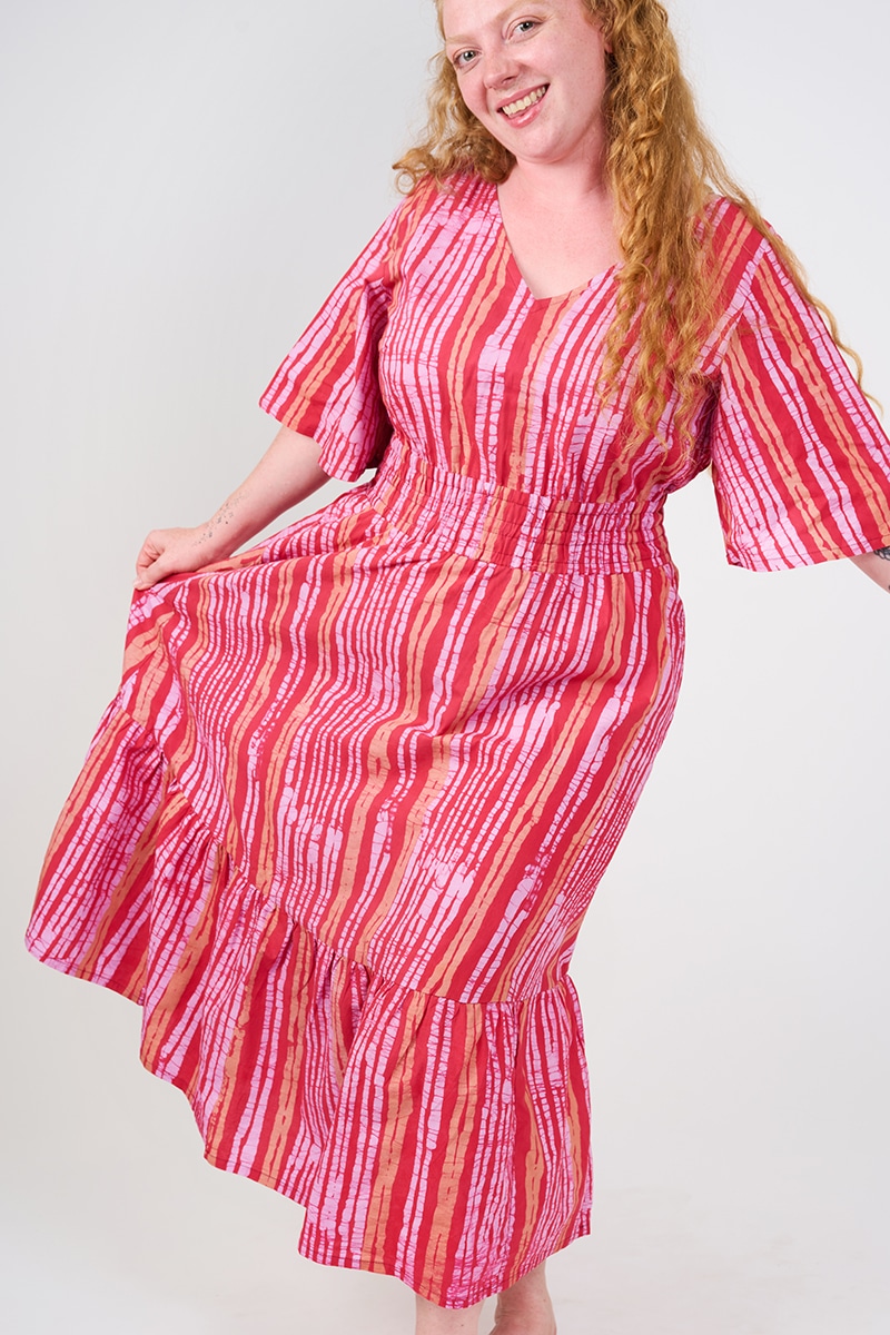 Bay Dress: Reeds - Melon-Organic - Image 2