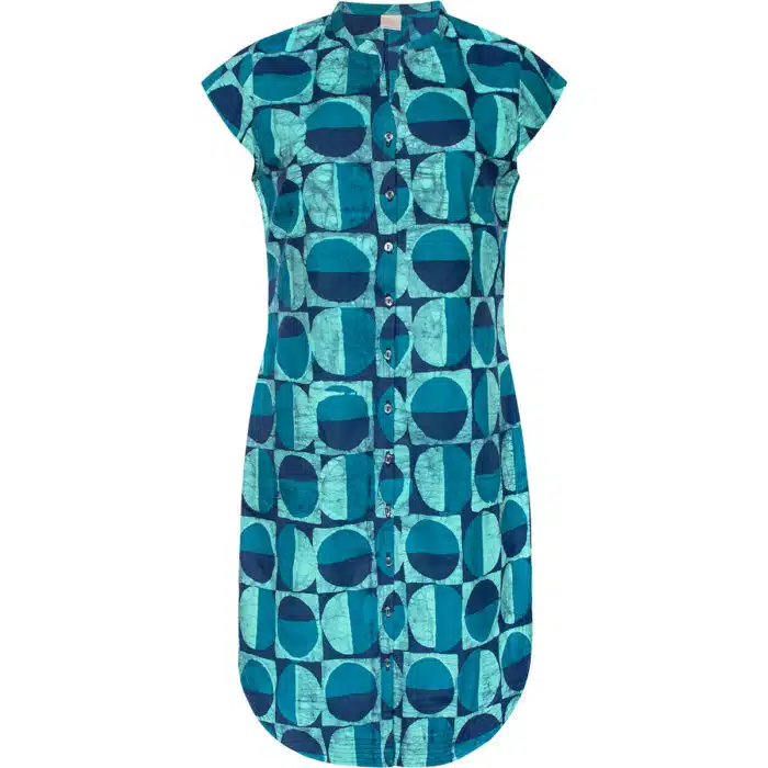 Harbor Dress: Mod Circles - Navy-Organic