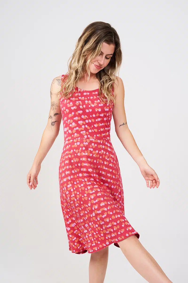 Knit Dress-Fit & Flare Adult: Code - Melon-Organic - Image 2