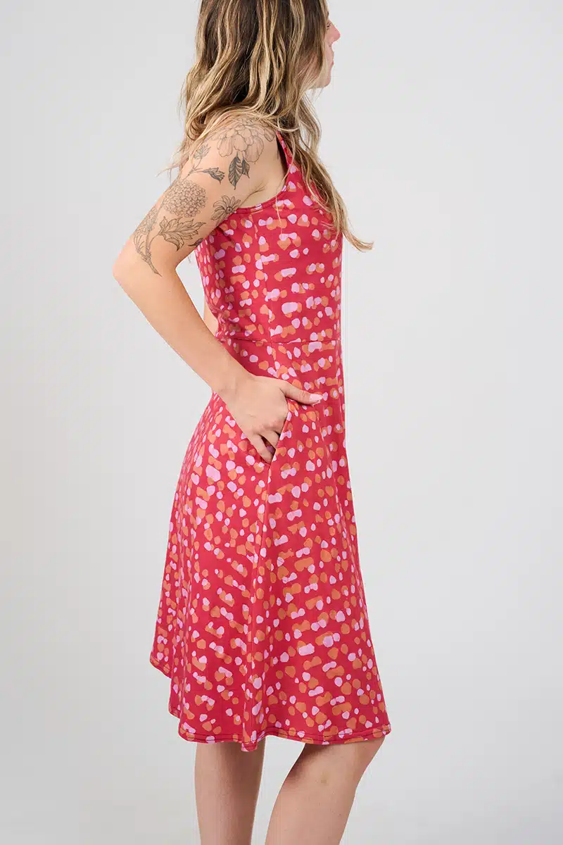 Knit Dress-Fit & Flare Adult: Code - Melon-Organic - Image 3
