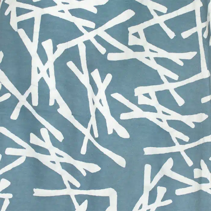 Batik Fabric: Crosshatch - Silver-Organic