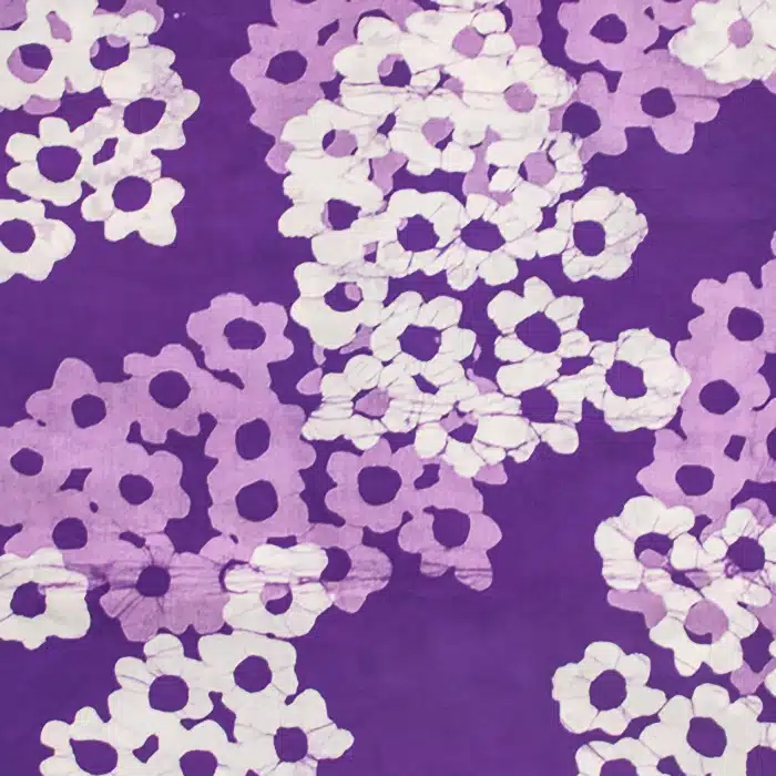 Batik Fabric: Lilacs - Purple-Organic