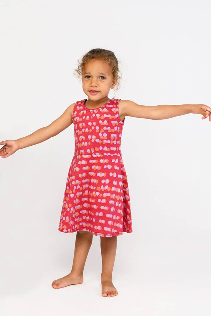 Knit Dress-Fit & Flare Kids: Code - Melon-Organic