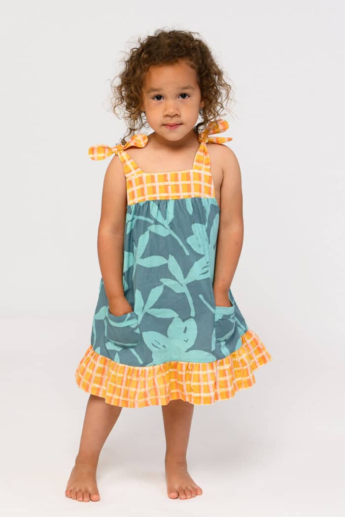 Pocket Dress: Blossom - Sea Glass-Organic