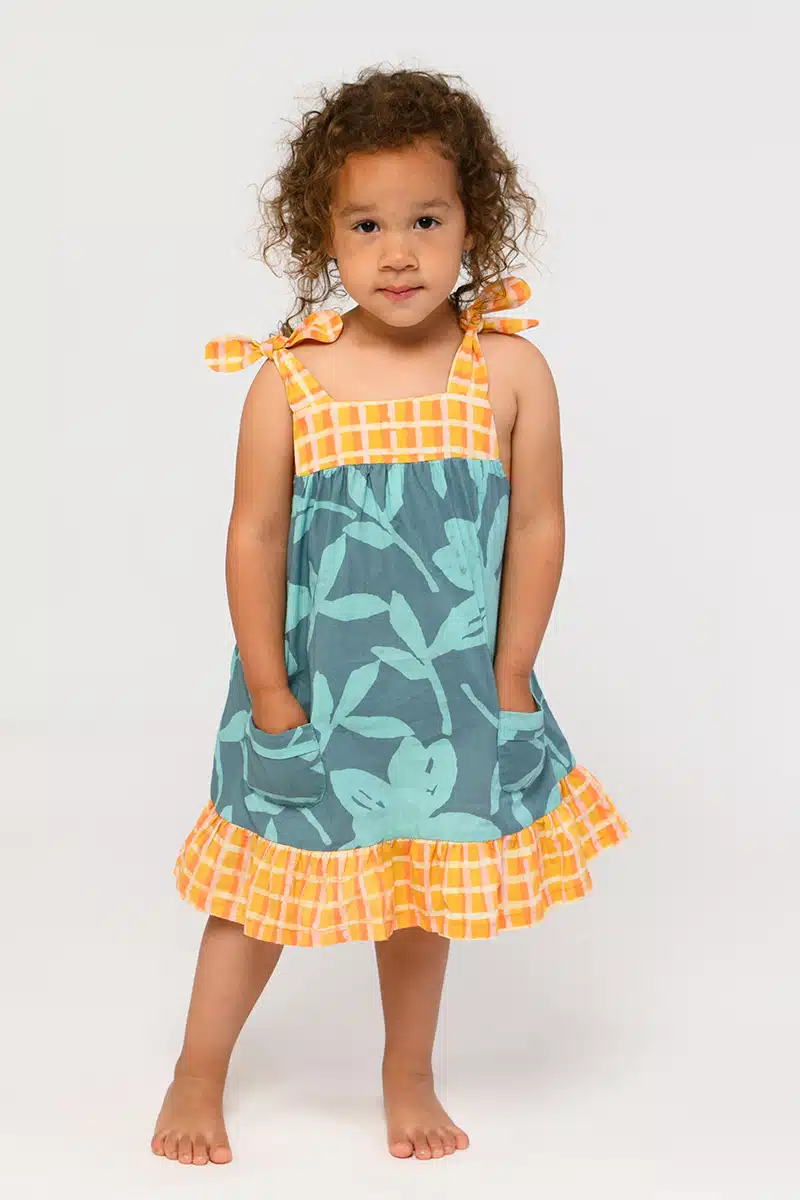 Pocket Dress: Blossom - Sea Glass-Organic - Image 2