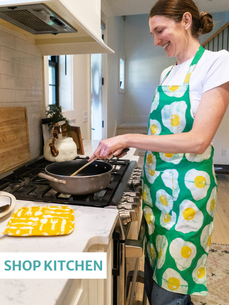 ShopKitchen ApronEggsGreen