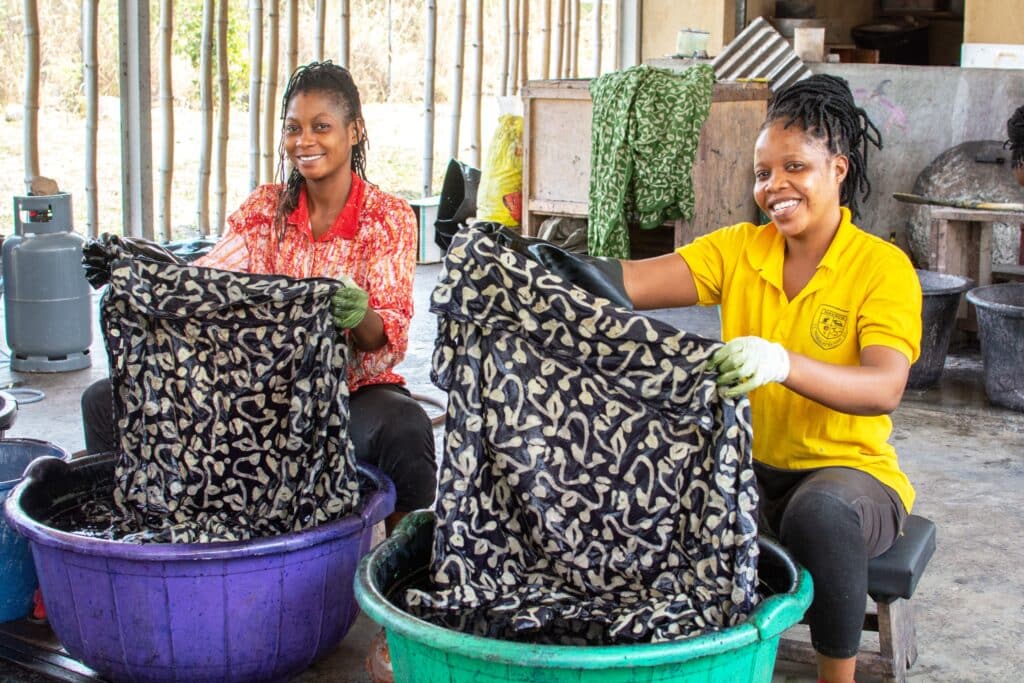 ResizedBatikFabric BramblesOlive Dying 1