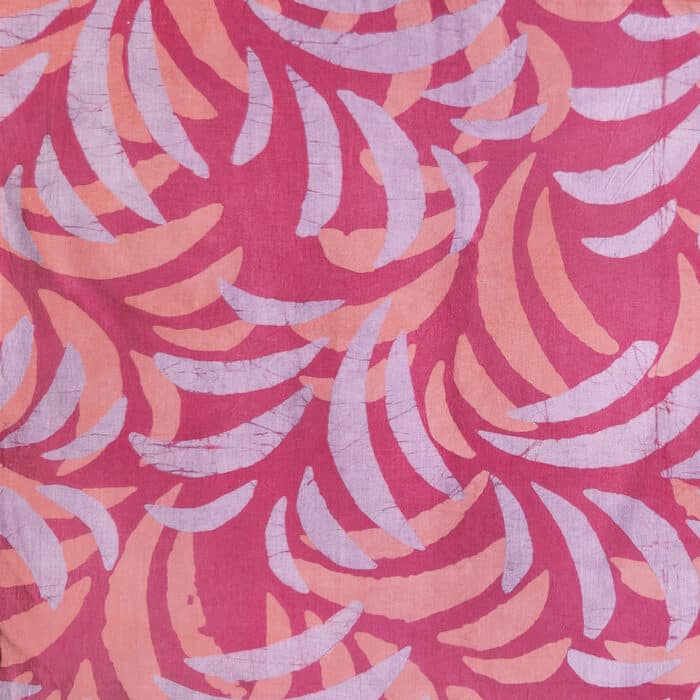 Batik Fabric: Ferns - Melon-Organic