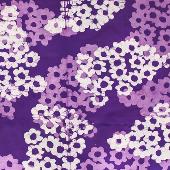 Batik Fabric: Lilacs - Purple-Organic