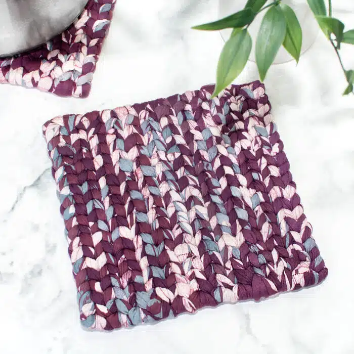 Trivet: Woven - Eggplant-Organic