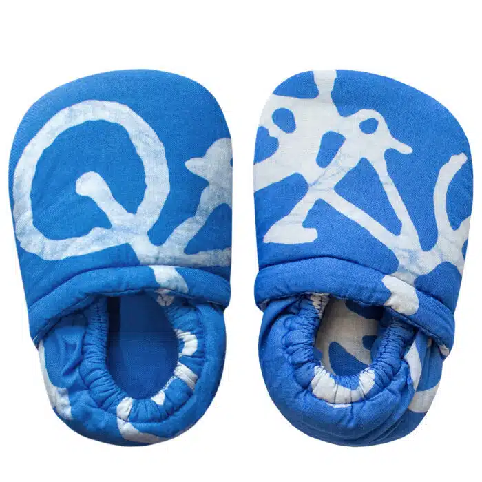 Crawling Shoes: Bikes - Blue-Organic