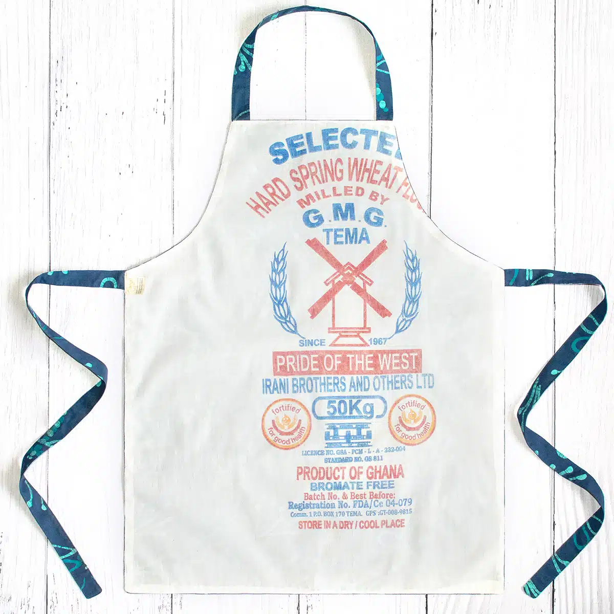 Apron Reversible: Coffee Cups - Brown-Organic - Image 2