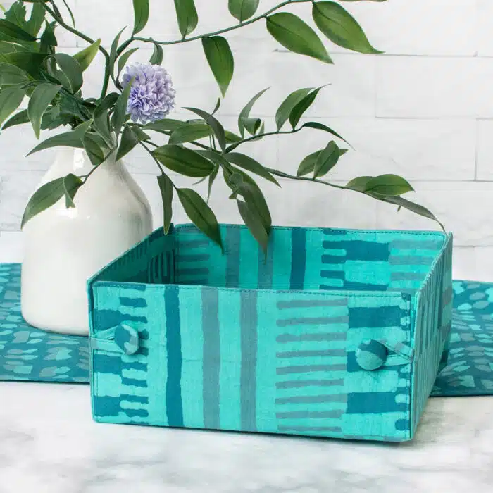 Button Basket: Kenten - Teal-Organic