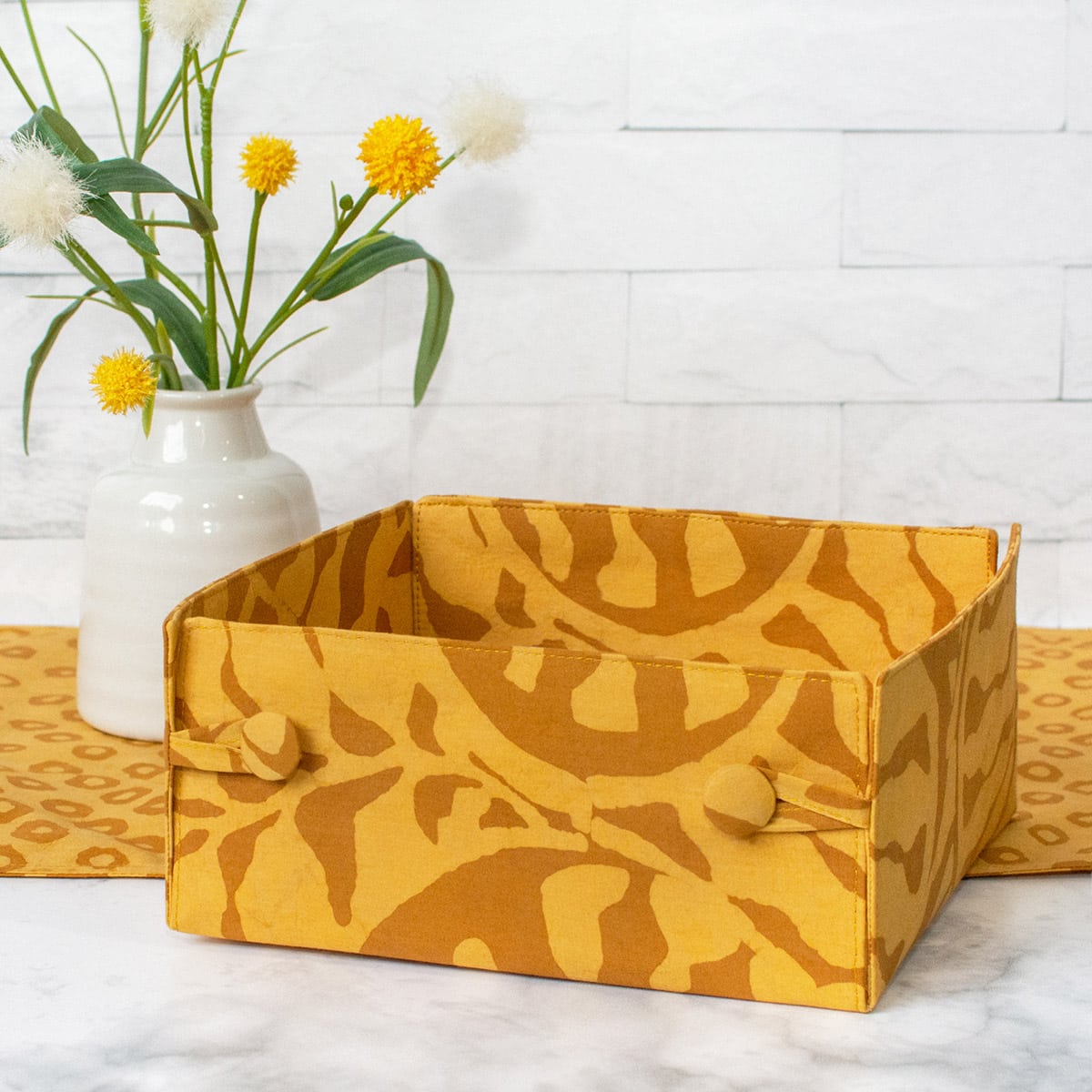 Button Basket: Terrace - Amber-Organic