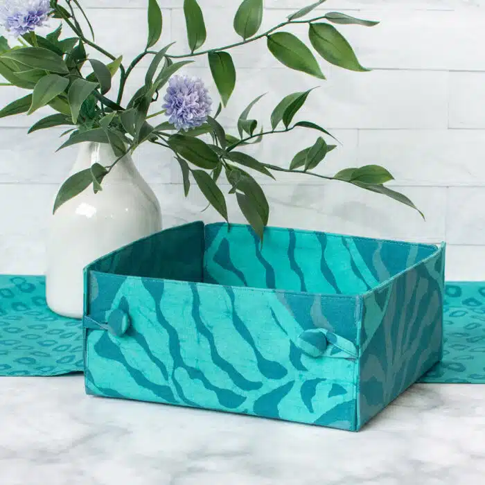 Button Basket: Terrace - Teal-Organic