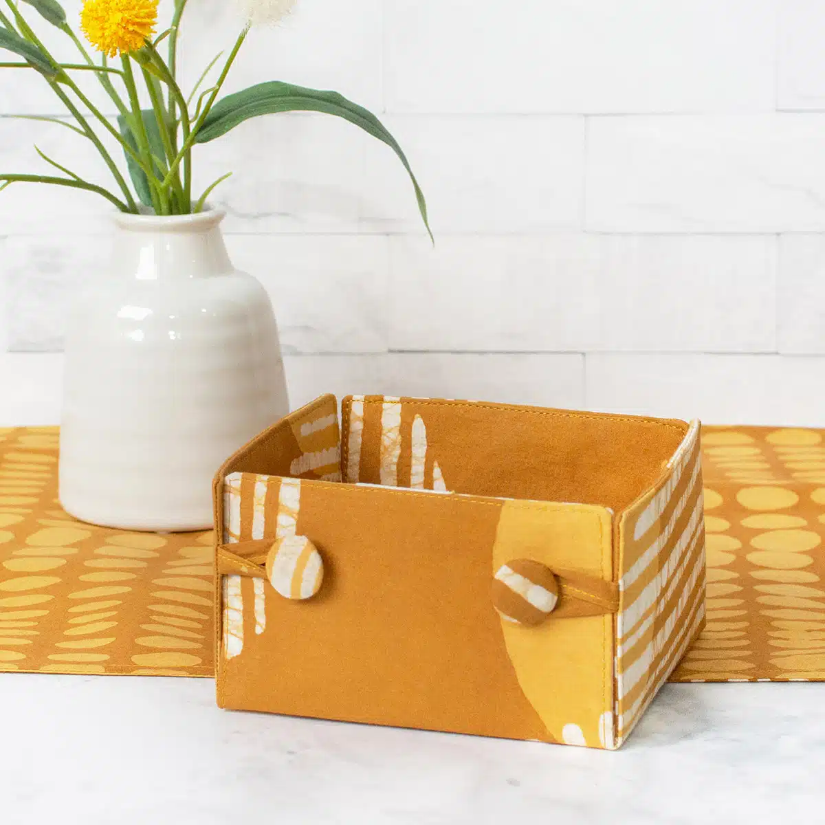 Button Basket Mini: Eclipse - Amber-Organic