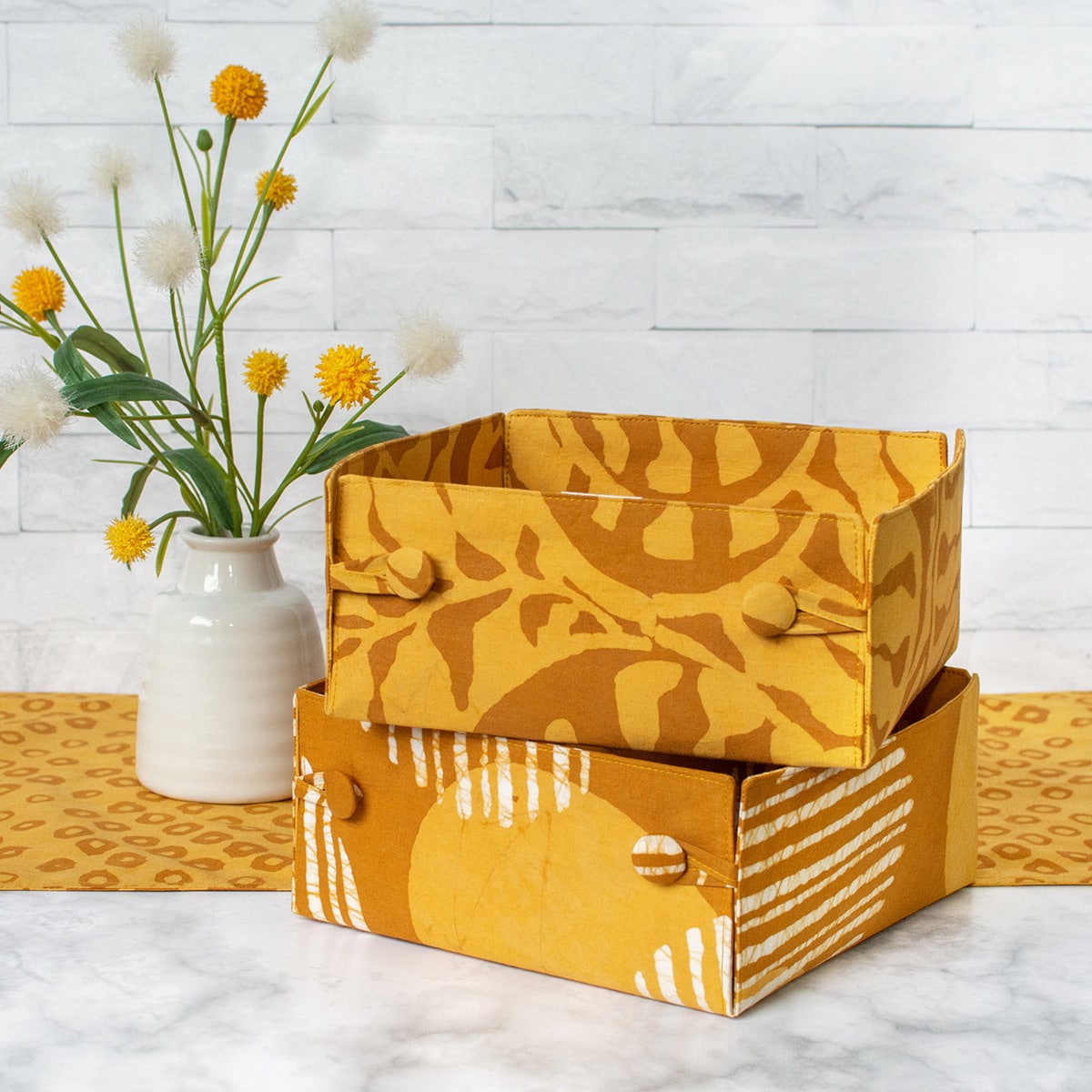 Button Basket: Terrace - Amber-Organic - Image 2