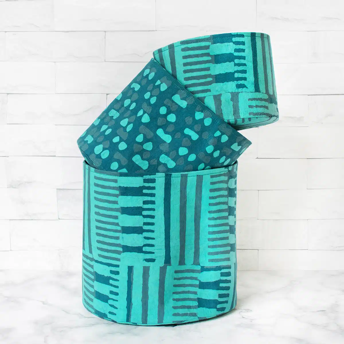 Stackable Bins: Kenten - Teal-Organic