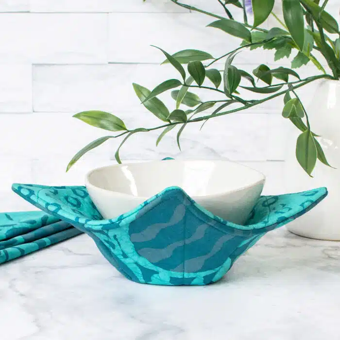 Bowl Cozy: Terrace - Teal-Organic