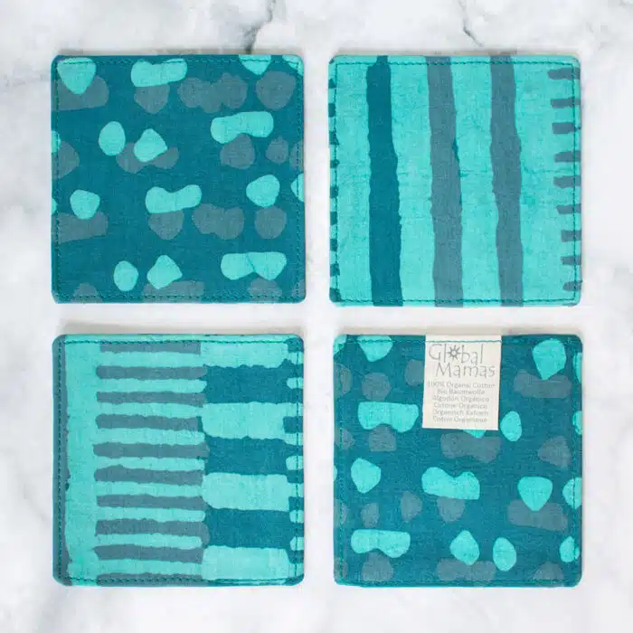 Coasters: Kenten - Teal-Organic