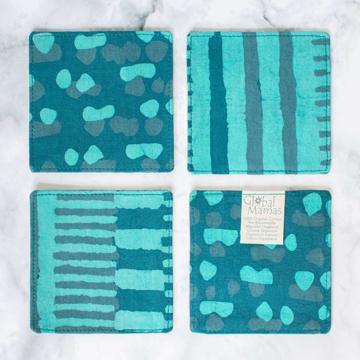 Coasters: Kenten - Teal-Organic