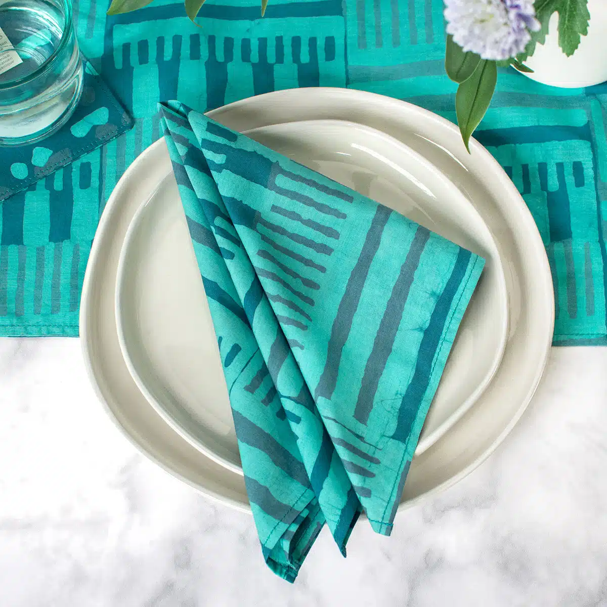 Napkin: Kenten - Teal-Organic