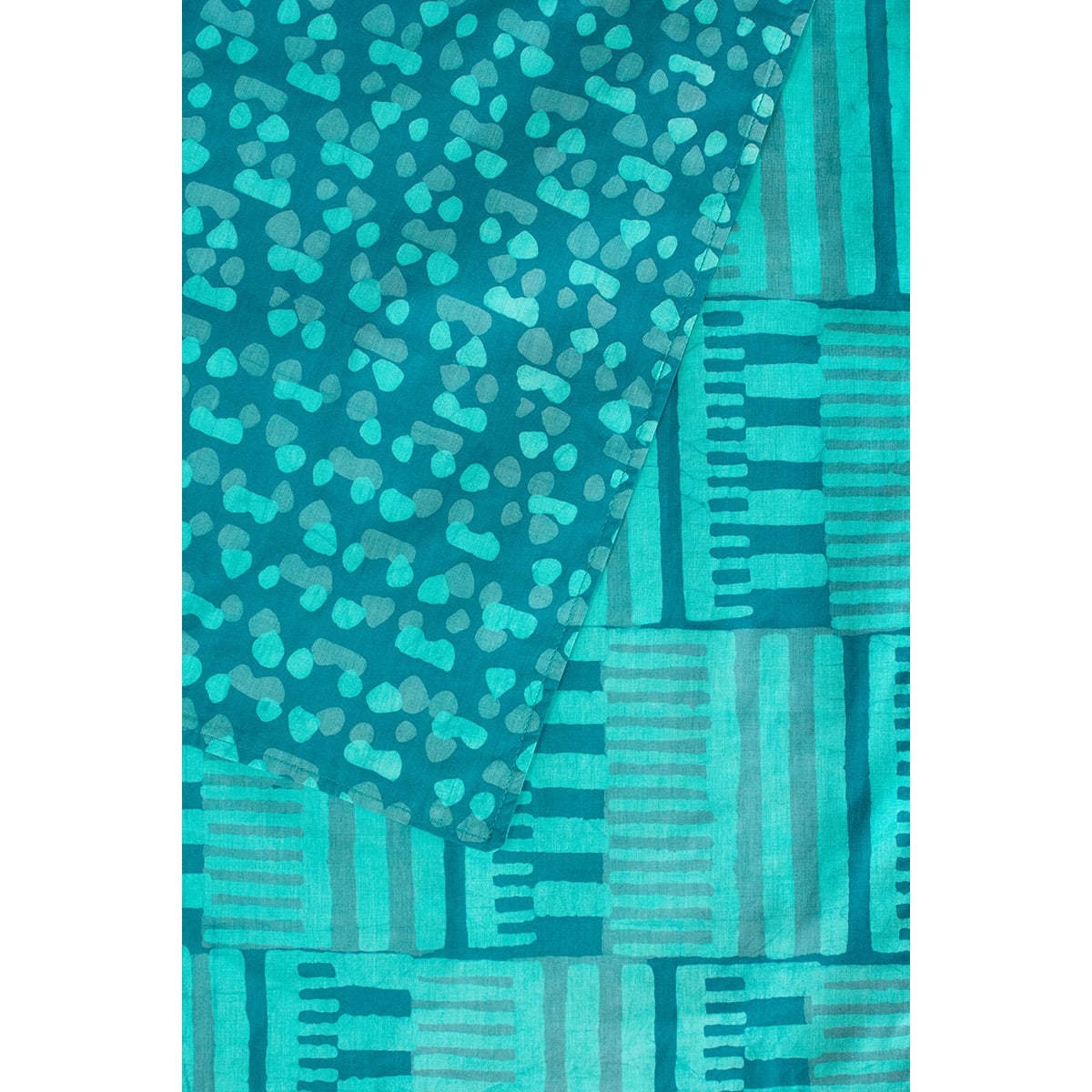 Table Runner-Long: Kenten - Teal-Organic - Image 3