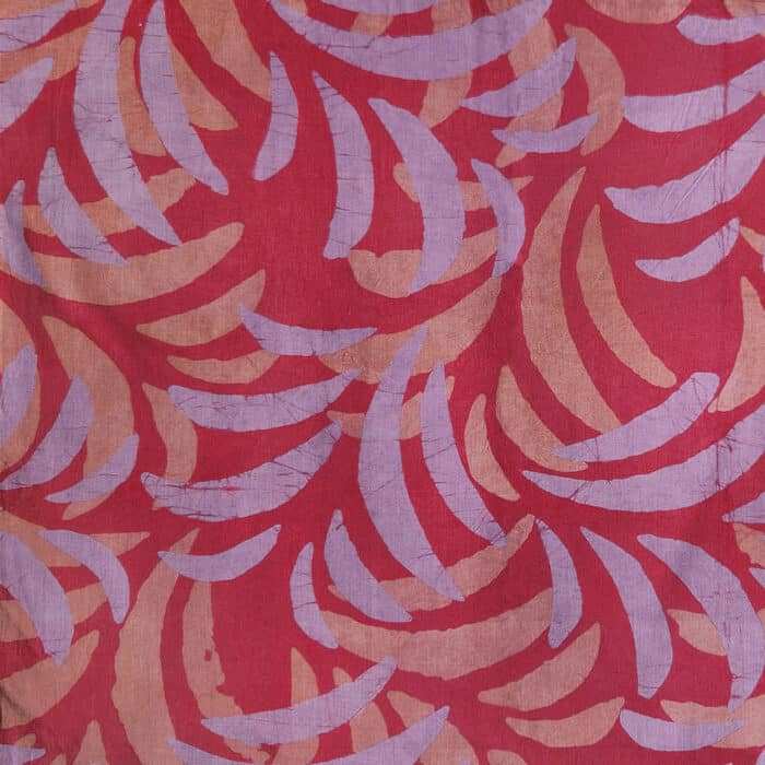 Batik Fabric: Ferns - Melon-Organic