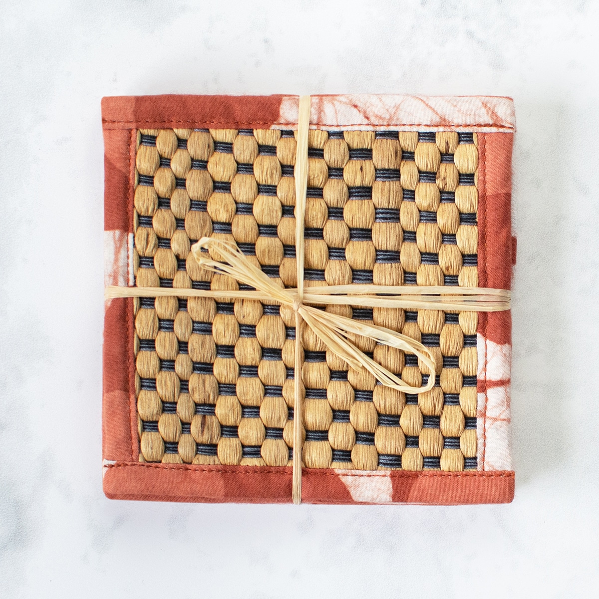 Coasters-Water Hyacinth: Rust-Organic - Image 2