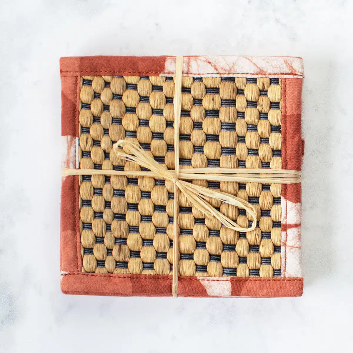 Coasters-Water Hyacinth: Rust-Organic - Image 2