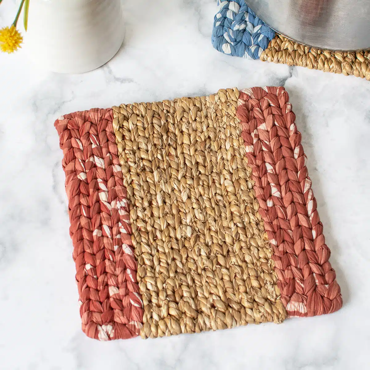 Trivet-Water Hyacinth: Rust-Organic