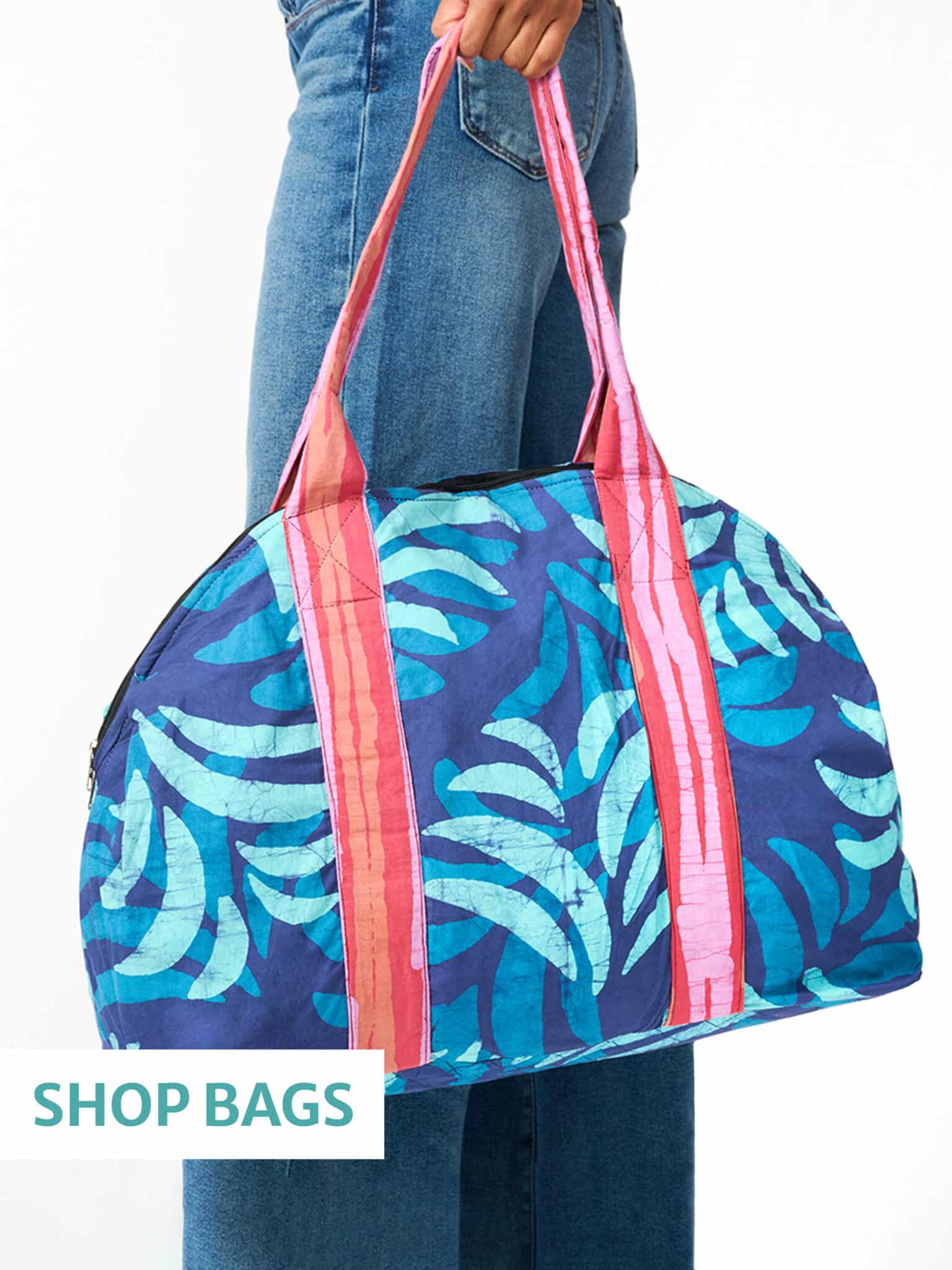 ShopBags_WeekendFernsNavy