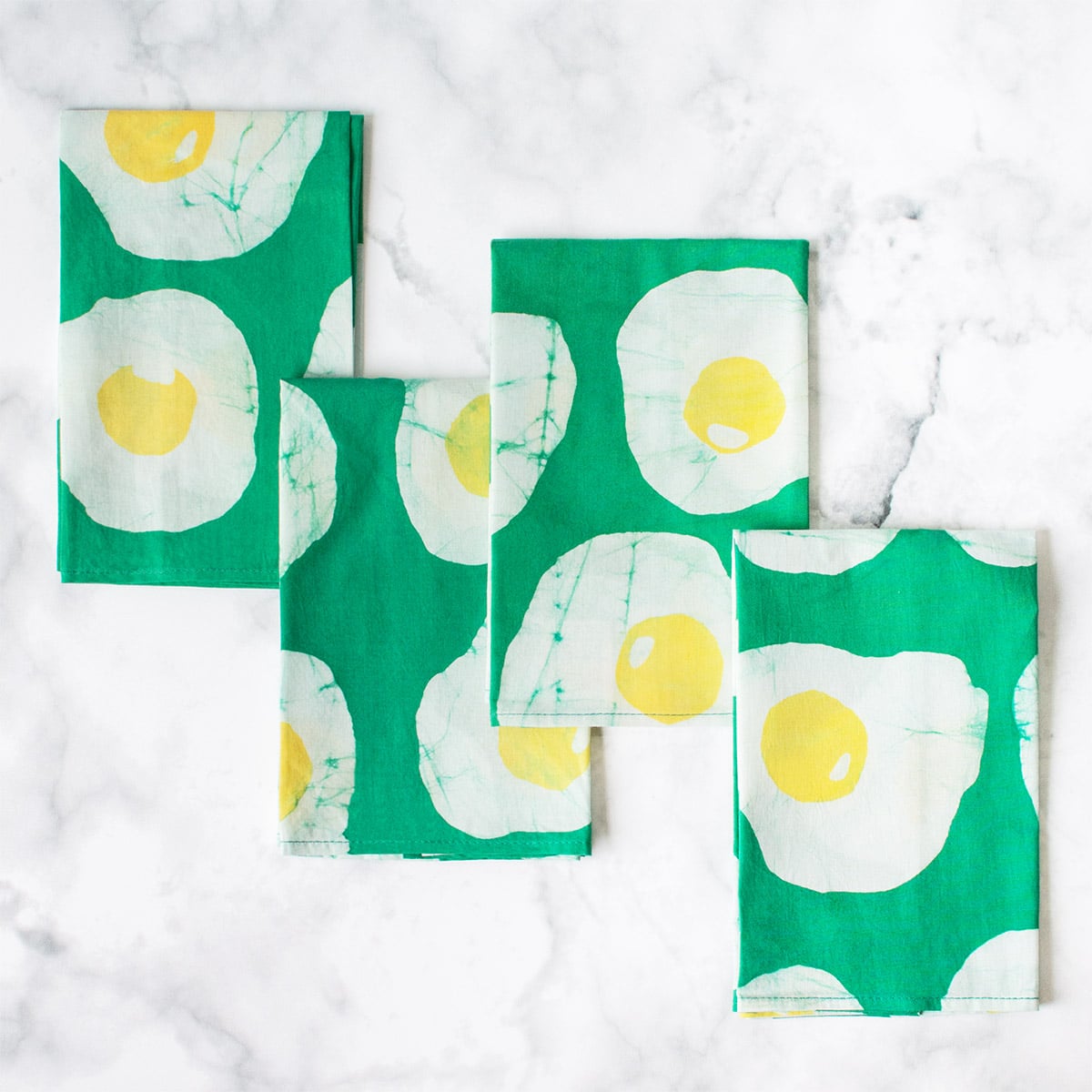 Napkin: Eggs - Green-Organic - Image 2