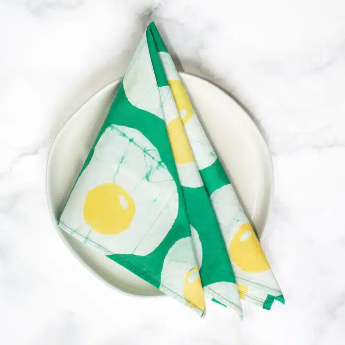 Napkin: Eggs - Green-Organic