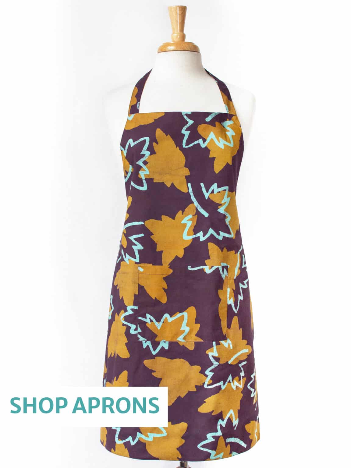 ShopApronsLeavesPlum